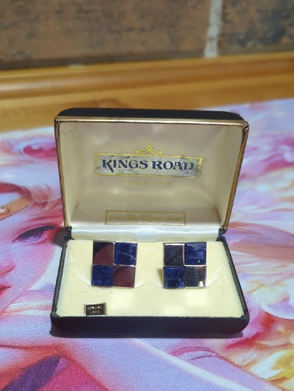Vintage Kings Road Lapis Lazuli Cufflinks – Sears Men’s Store - Picture 2 of 15